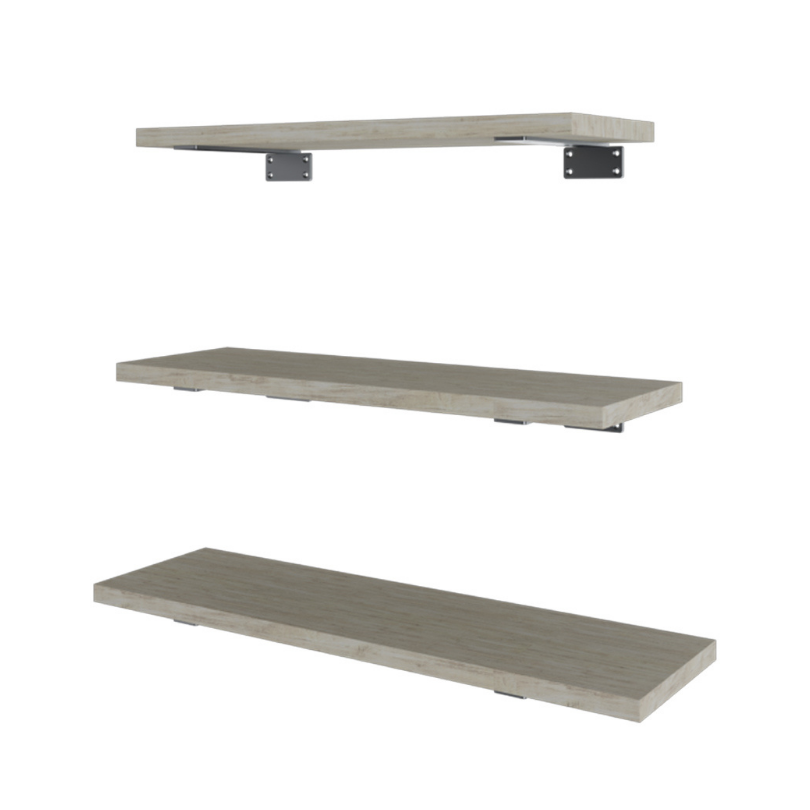 REPISAS FLOTANTES CON SOPORTE SET DE 3 - STOBUS PINE - 3