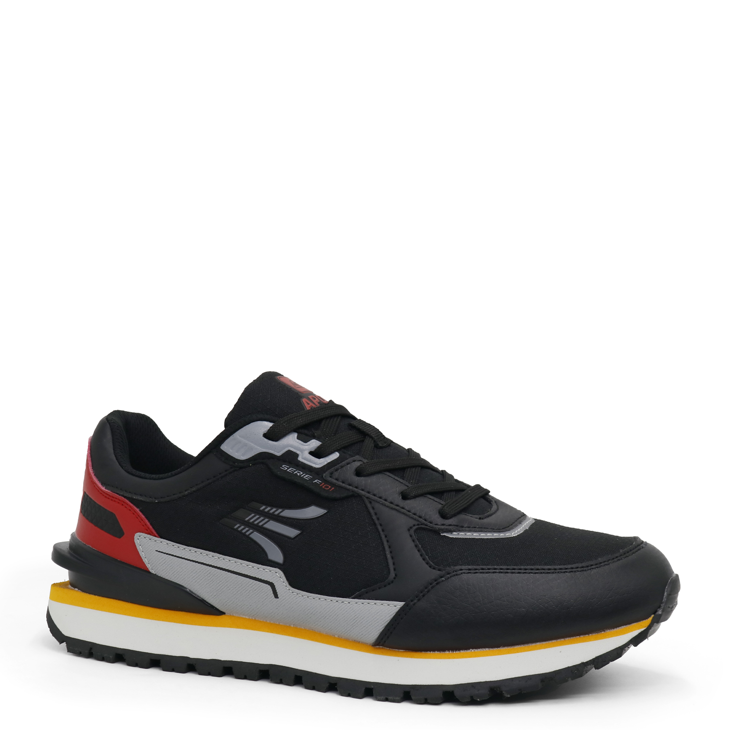 ZAPATILLAS RUNNING HOMBRE APOLO AH22-95 BLACK RED - 1