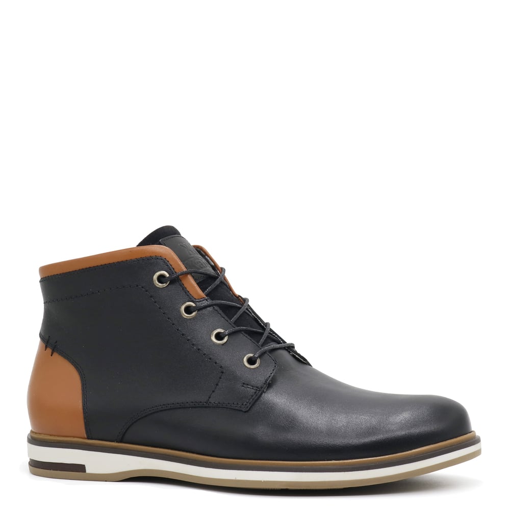 BOTINES HOMBRE KAIDA CUERO NEGRO CASUAL 23.DR-12 - 1