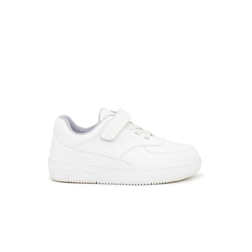 ZAPATILLAS ESCOLARES UNISEX PAR&SS URBANAS BLANCO CUERO JA24-CG818N - 2