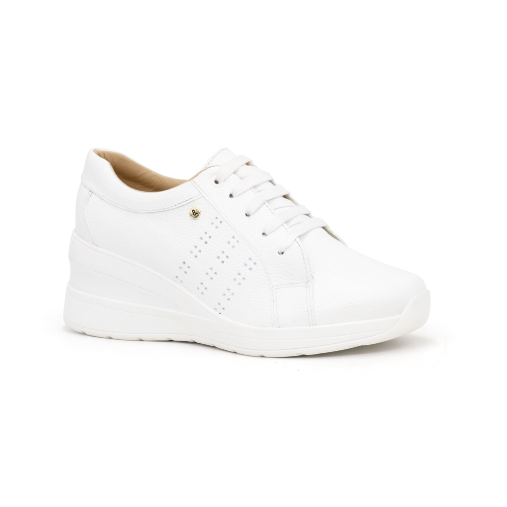ZAPATOS CASUALES MUJER PAR&SS CUERO BLANCO OXFORD KA24-SILA - 2