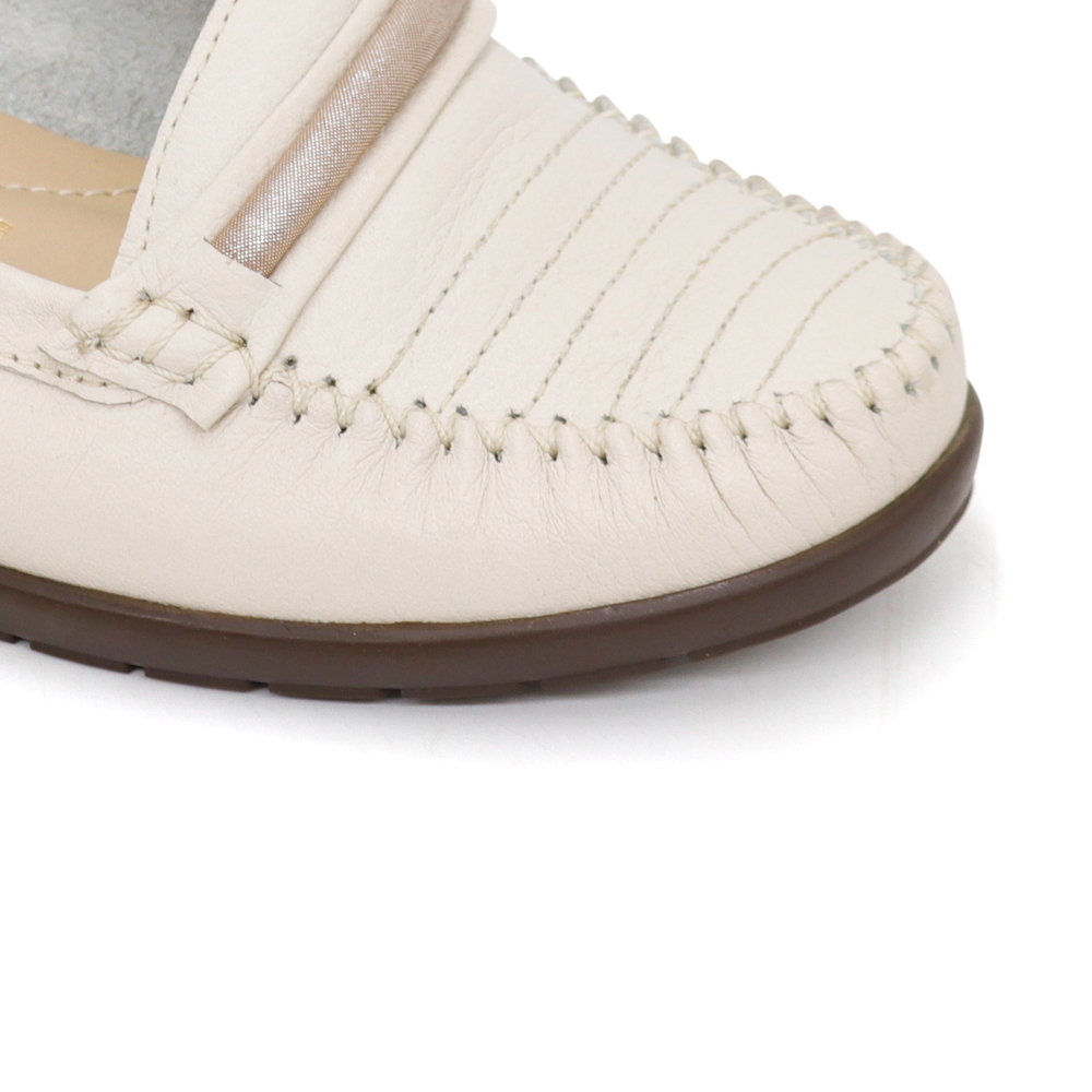 MOCASINES MUJER PAR&SS CUERO HUESO KA24-PIA - 2