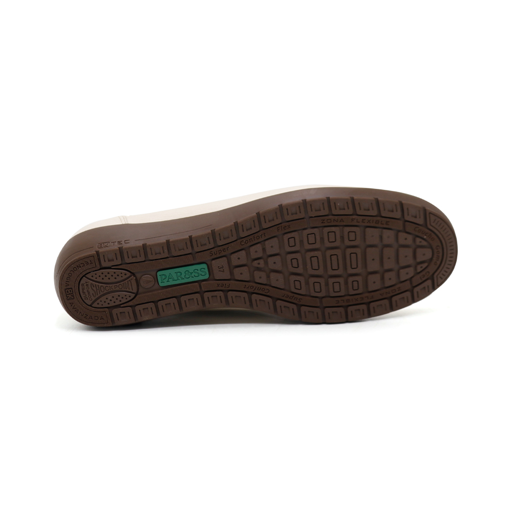 MOCASINES MUJER PAR&SS CUERO HUESO KA24-PIA - 4