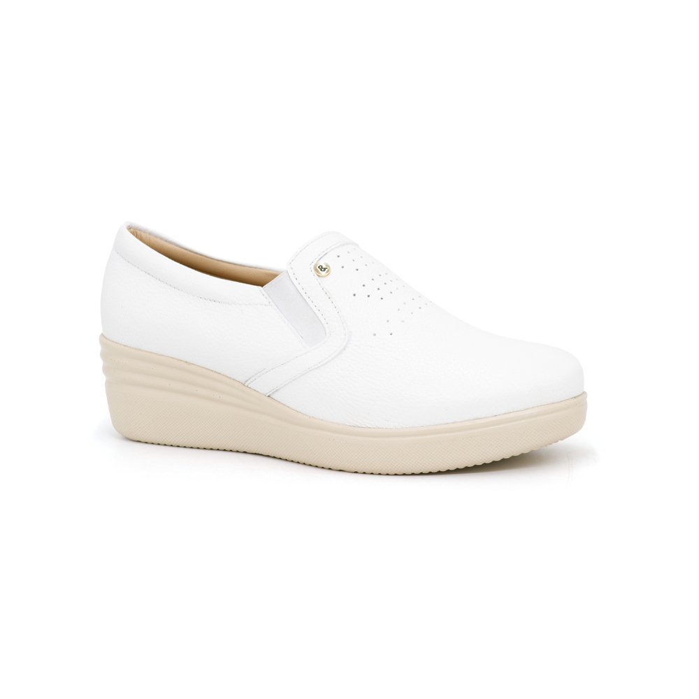 MOCASINES MUJER PAR&SS CUERO BLANCO KA24 - 2