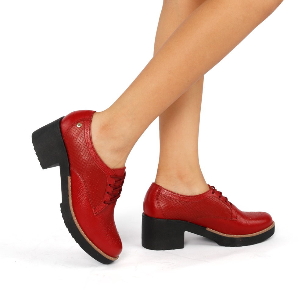 ZAPATOS CASUALES MUJER PAR&SS CUERO VINO KA24-ANA - 1
