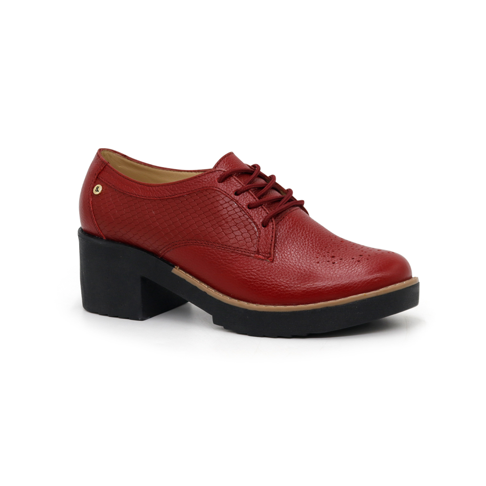 ZAPATOS CASUALES MUJER PAR&SS CUERO VINO KA24-ANA - 2