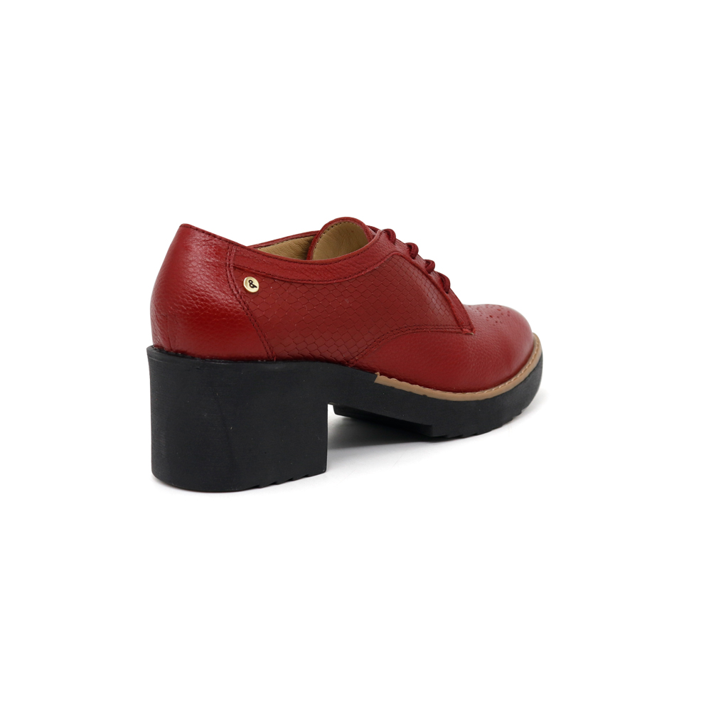 ZAPATOS CASUALES MUJER PAR&SS CUERO VINO KA24-ANA - 3