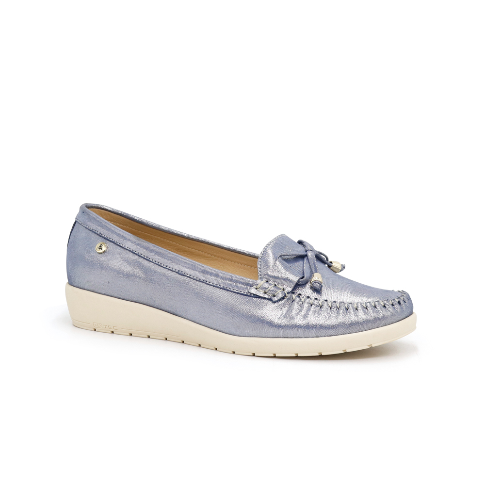 MOCASINES MUJER PAR&SS CUERO CELESTE KA23-25A - 1