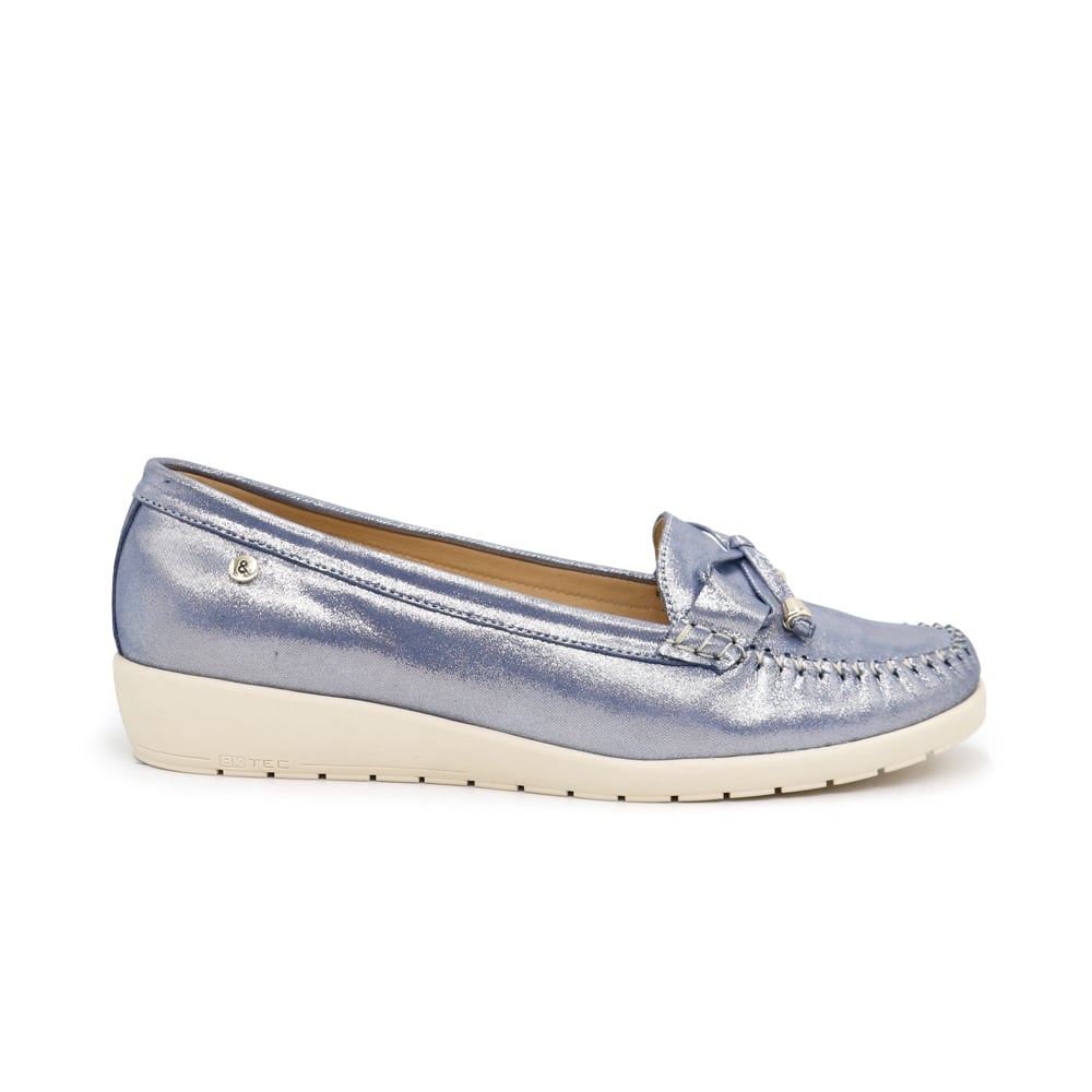 MOCASINES MUJER PAR&SS CUERO CELESTE KA23-25A - 2