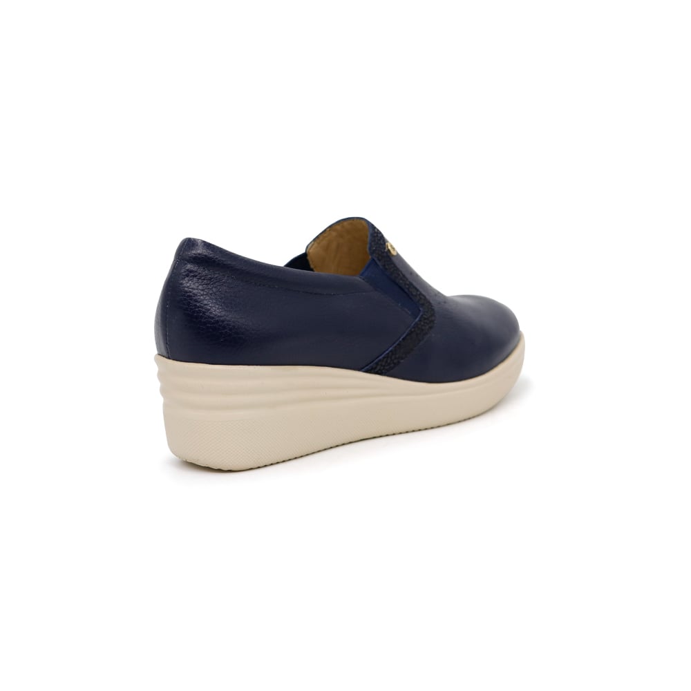 MOCASINES MUJER PAR&SS CUERO AZUL KA24 - 3