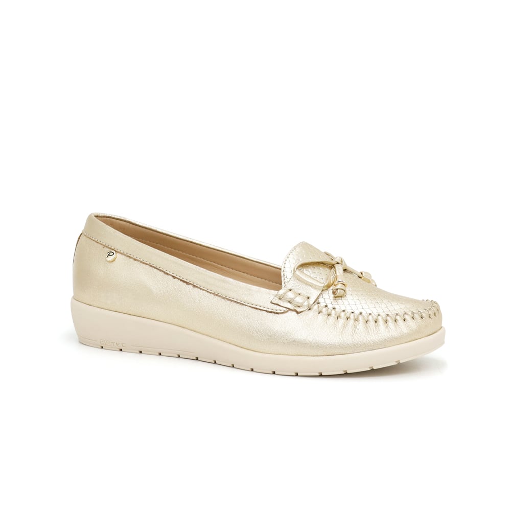MOCASINES MUJER PAR&SS CUERO DORADO KA23-25A - 1