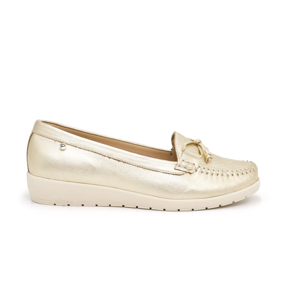 MOCASINES MUJER PAR&SS CUERO DORADO KA23-25A - 2