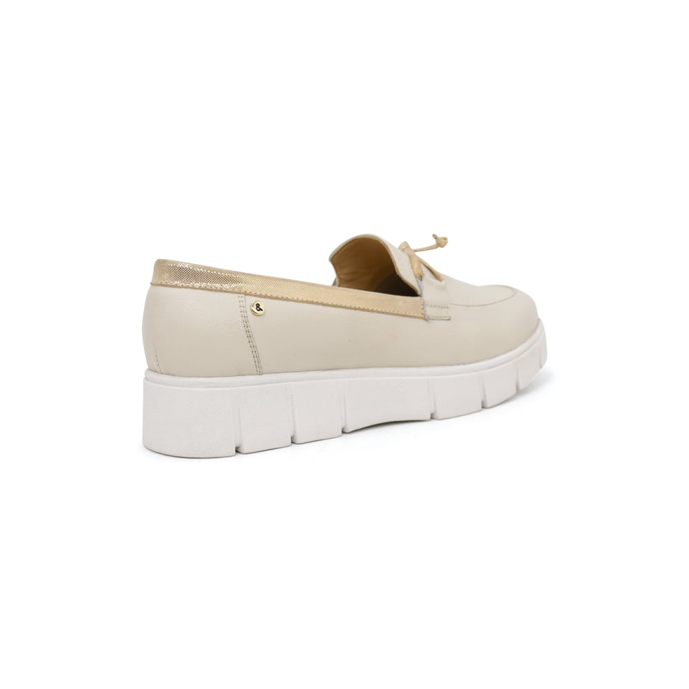 MOCASINES MUJER PAR&SS CUERO HUESO KA24-OXPUA - 3