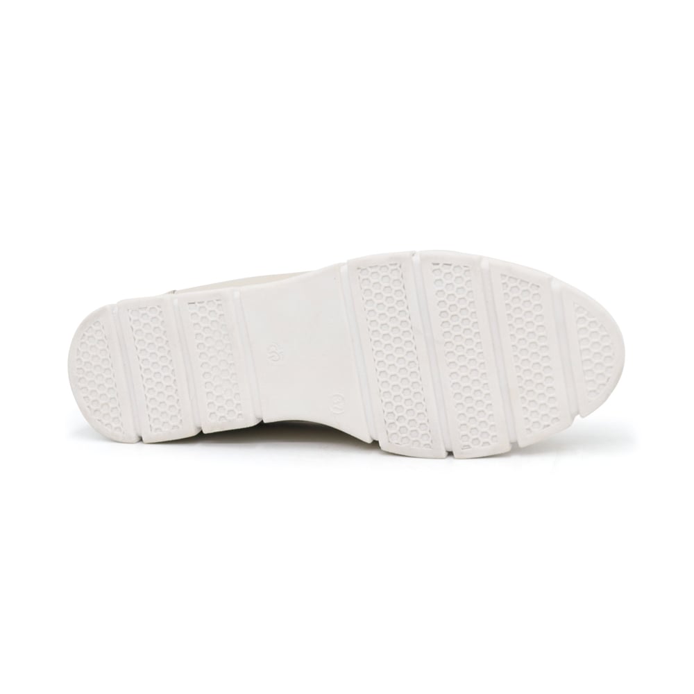 MOCASINES MUJER PAR&SS CUERO HUESO KA24-OXPUA - 4