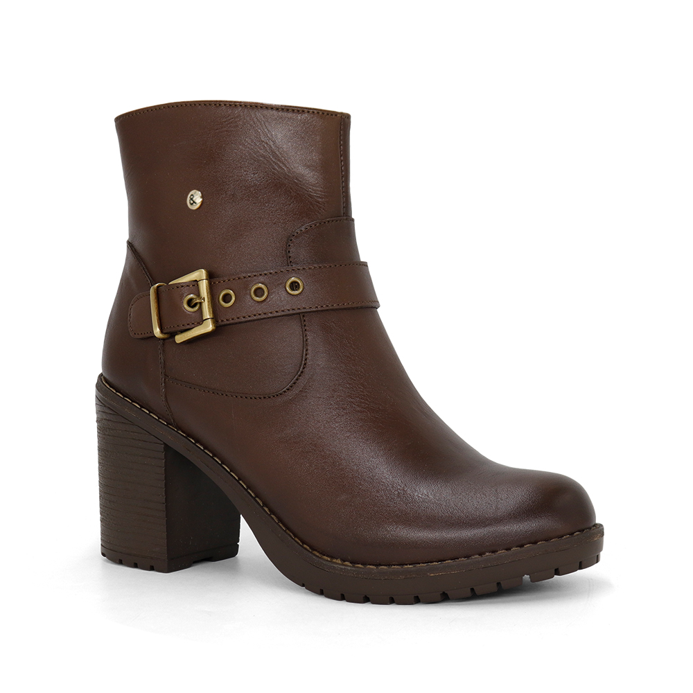 BOTINES MUJER PAR&SS CUERO CAOBA JA24-BT175 - 1