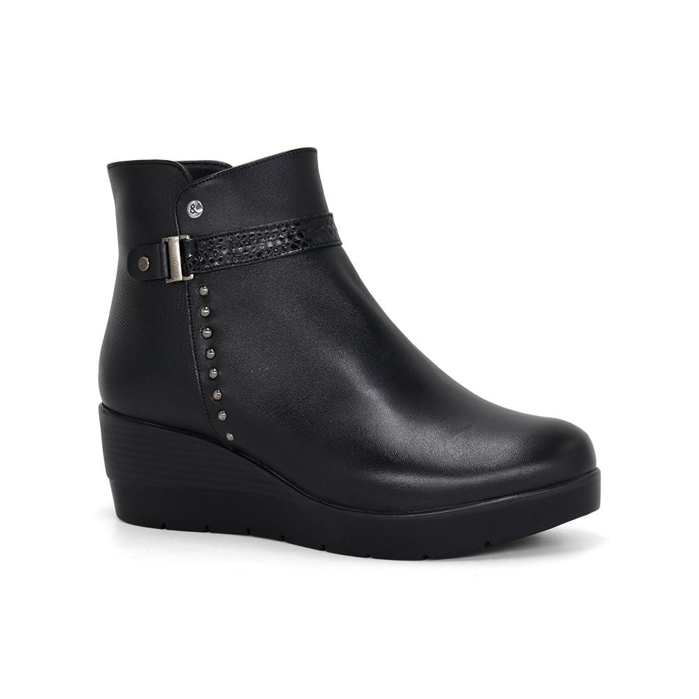 Ripley - BOTINES MUJER PAR&SS CUERO NEGRO JA24-BT170