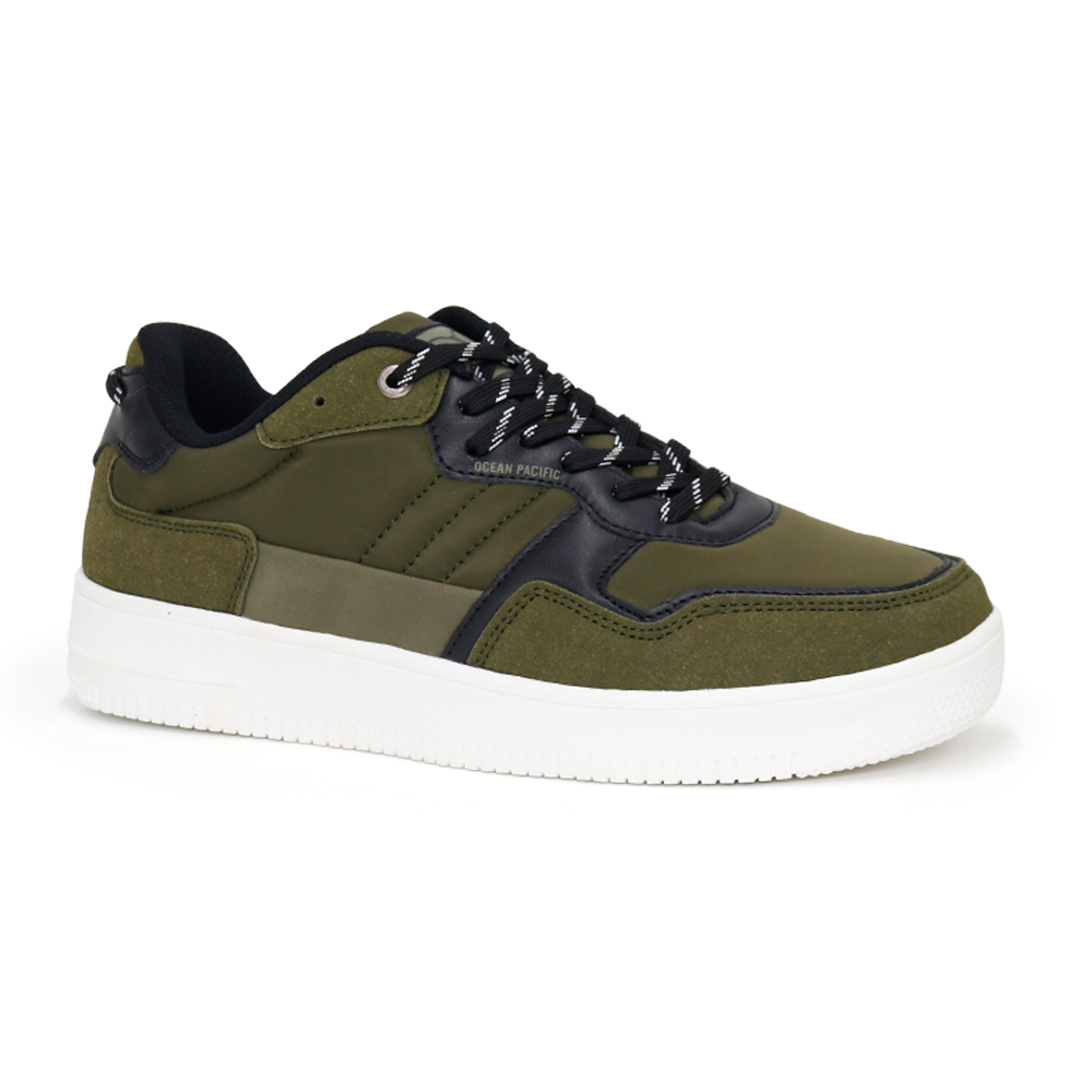 ZAPATILLAS URBANAS HOMBRE OCEAN PACIFIC OLIVA MICROFIBRA ESPAL-H24I2. - 1