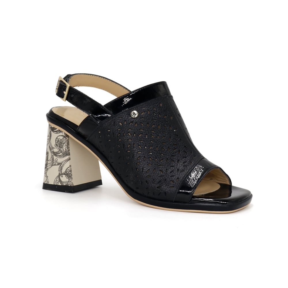 SANDALIAS CASUALES MUJER PAR&SS CUERO NEGRO KA24Q4-AMIN - 1