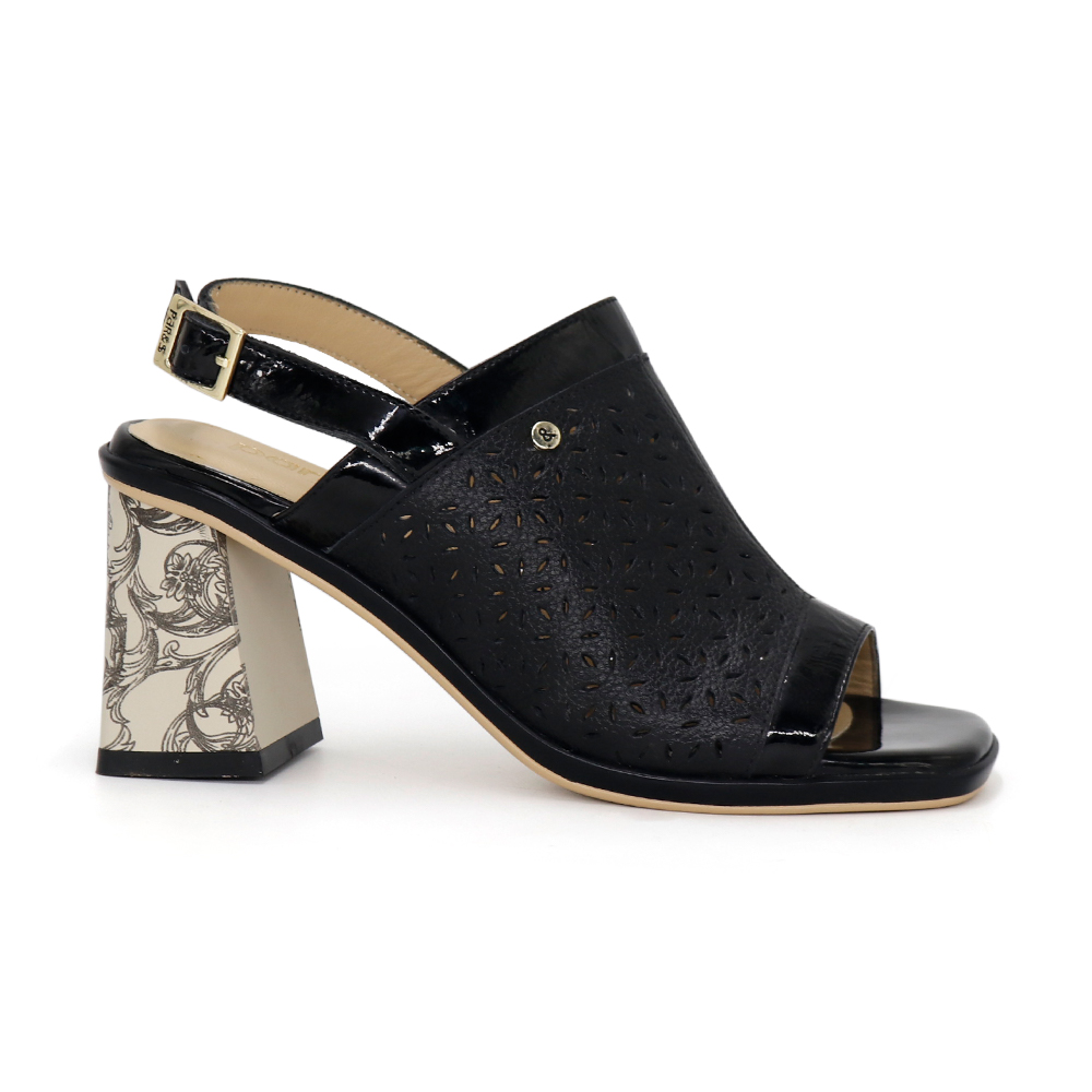 SANDALIAS CASUALES MUJER PAR&SS CUERO NEGRO KA24Q4-AMIN - 2