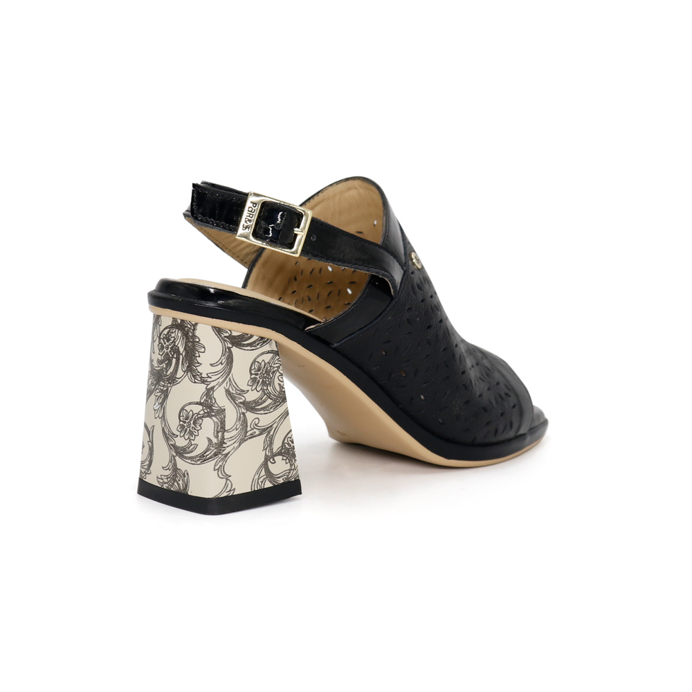 SANDALIAS CASUALES MUJER PAR&SS CUERO NEGRO KA24Q4-AMIN - 3