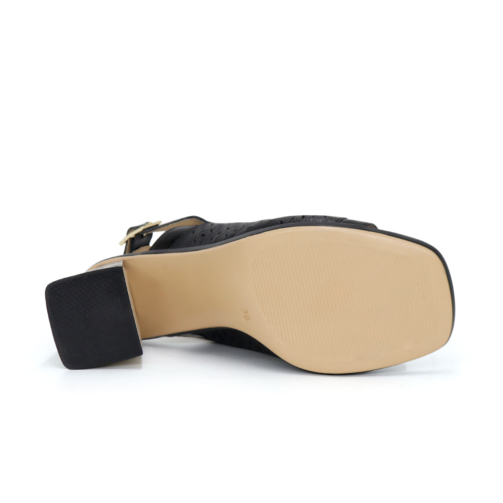 SANDALIAS CASUALES MUJER PAR&SS CUERO NEGRO KA24Q4-AMIN - 4