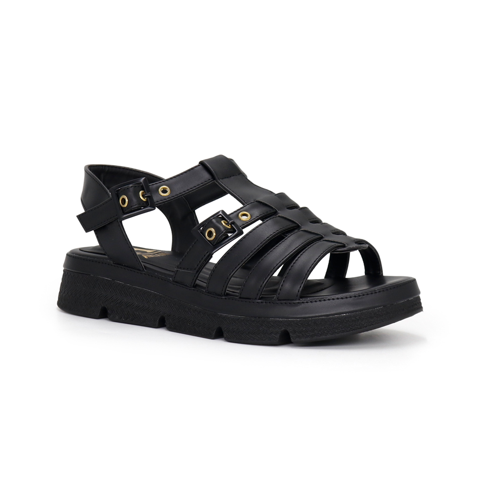 SANDALIAS CASUALES MUJER ARIANA MICROFIBRA NEGRO IS24Q4-202 - 1