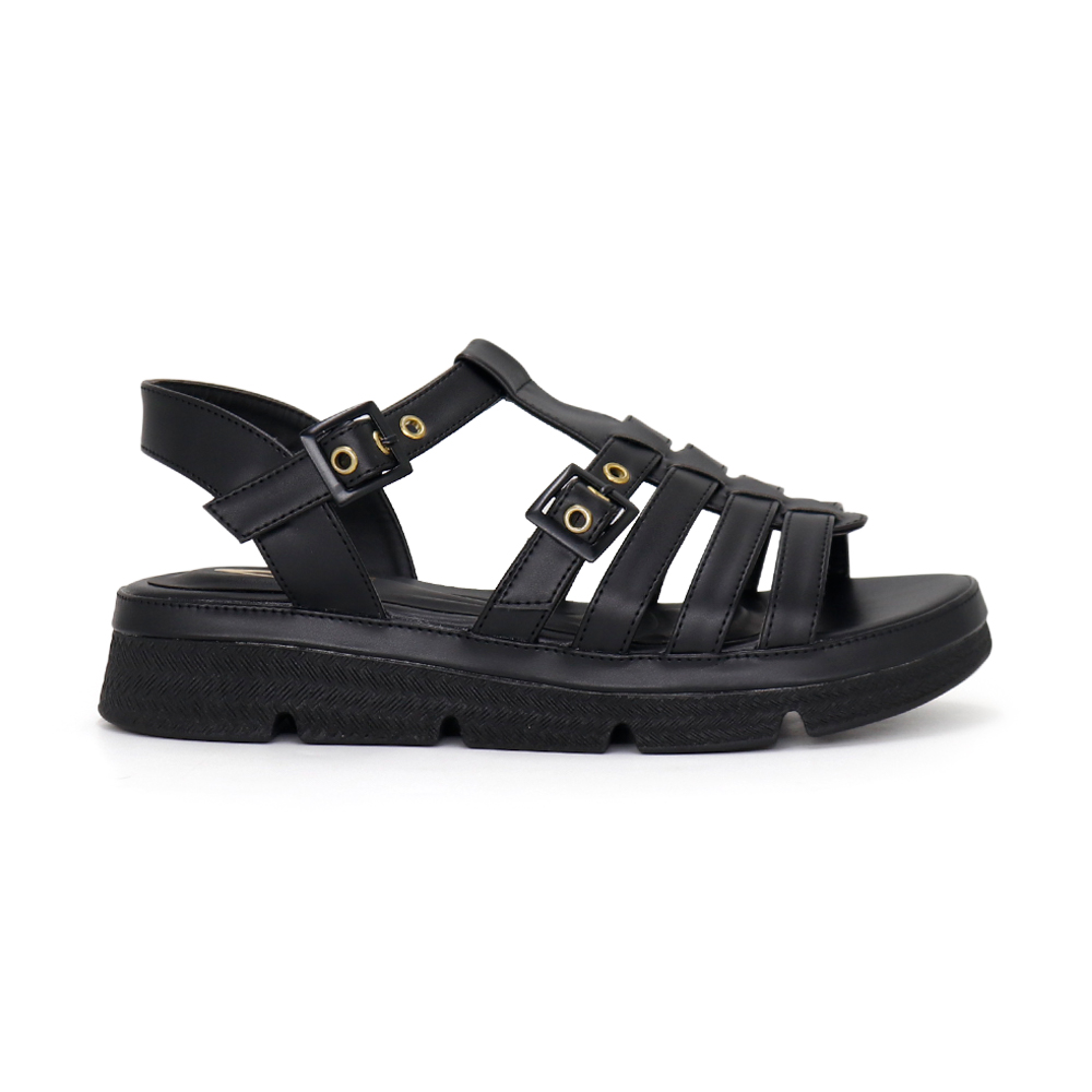 SANDALIAS CASUALES MUJER ARIANA MICROFIBRA NEGRO IS24Q4-202 - 2