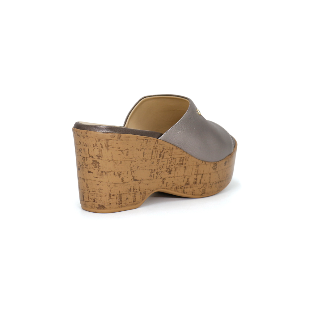 SANDALIAS CASUALES MUJER PAR&SS CUERO PLATA KA24Q4-NAWAL - 3