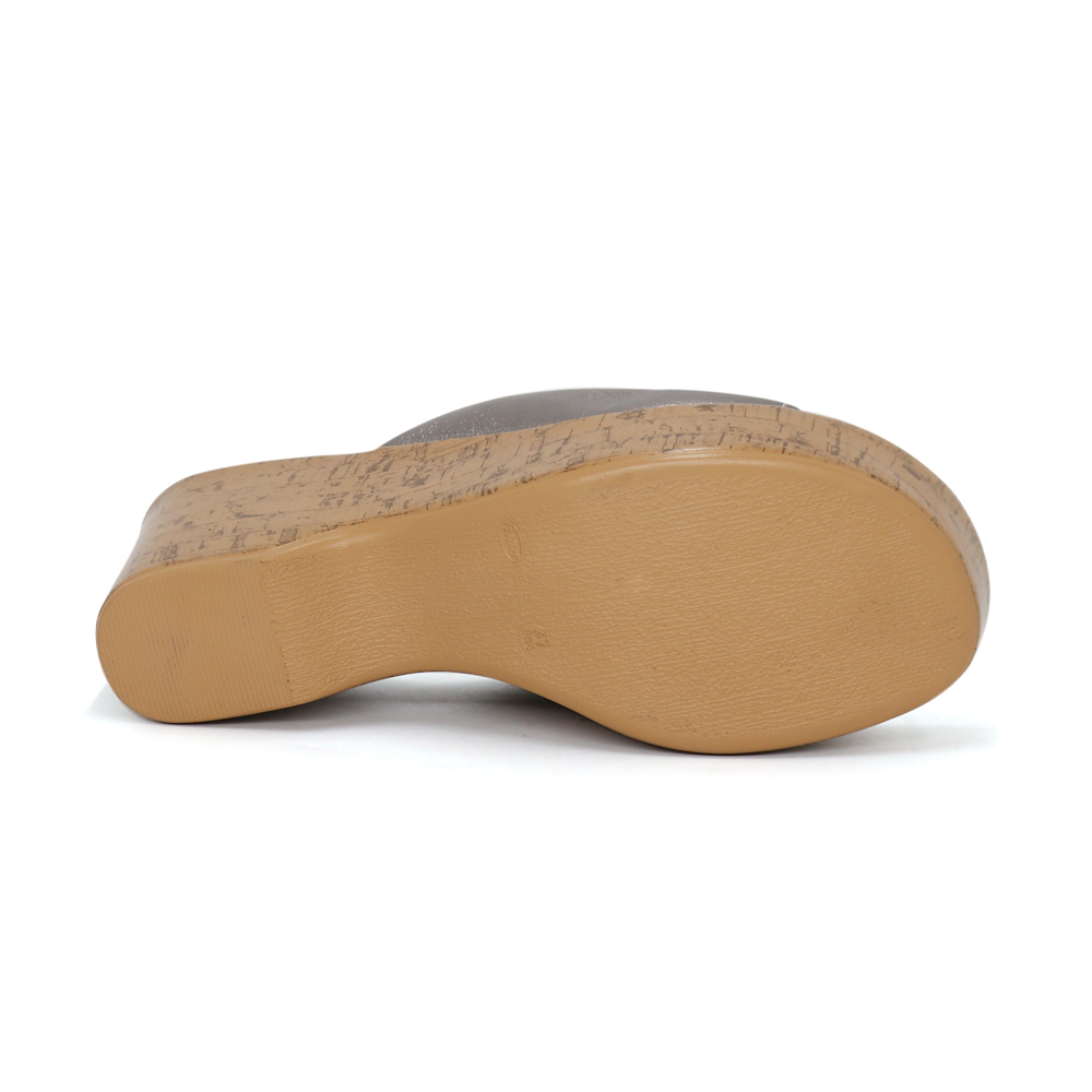 SANDALIAS CASUALES MUJER PAR&SS CUERO PLATA KA24Q4-NAWAL - 4