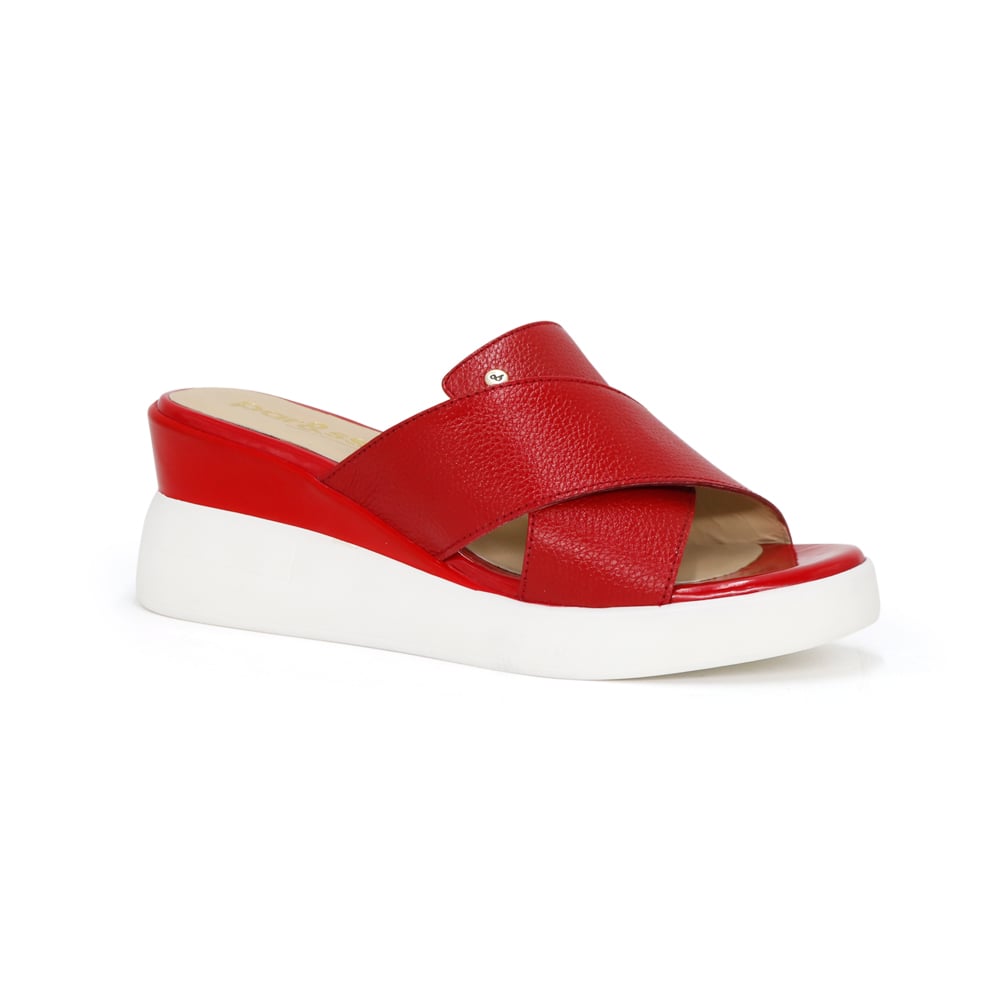SANDALIAS CASUALES MUJER PAR&SS CUERO ROJO KA24Q4-NAIM - 1