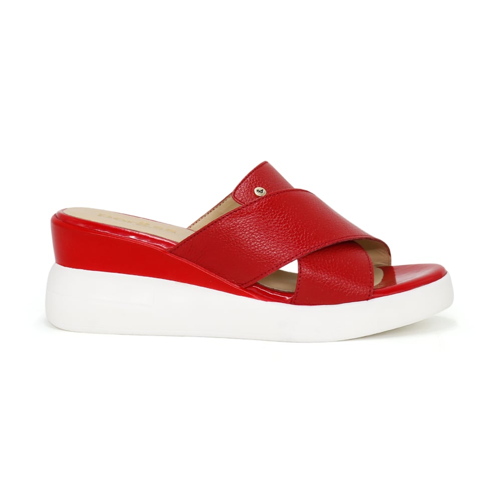 SANDALIAS CASUALES MUJER PAR&SS CUERO ROJO KA24Q4-NAIM - 2