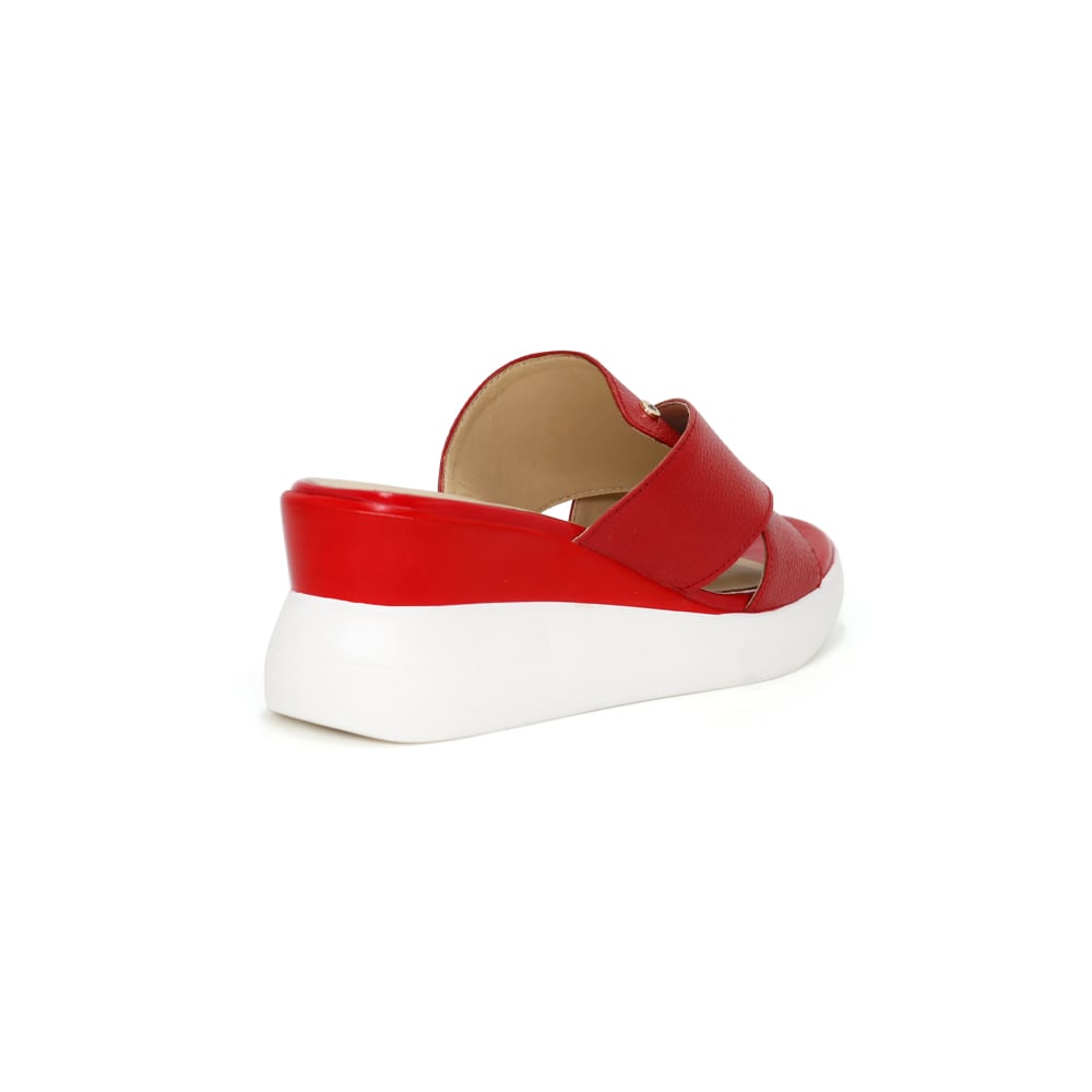 SANDALIAS CASUALES MUJER PAR&SS CUERO ROJO KA24Q4-NAIM - 3