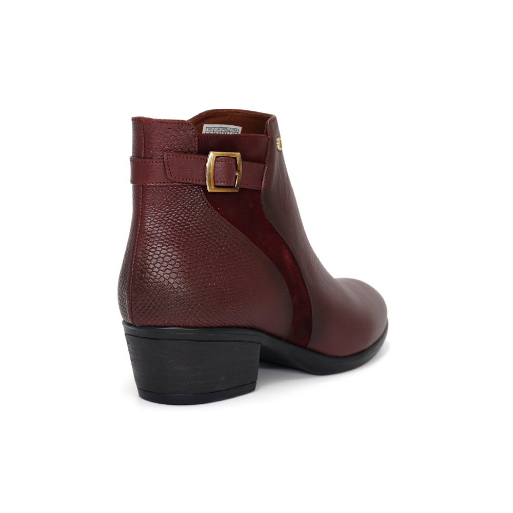 BOTINES DE CUERO MUJER PARYSS JA25Q1-BT202 VINO - 3