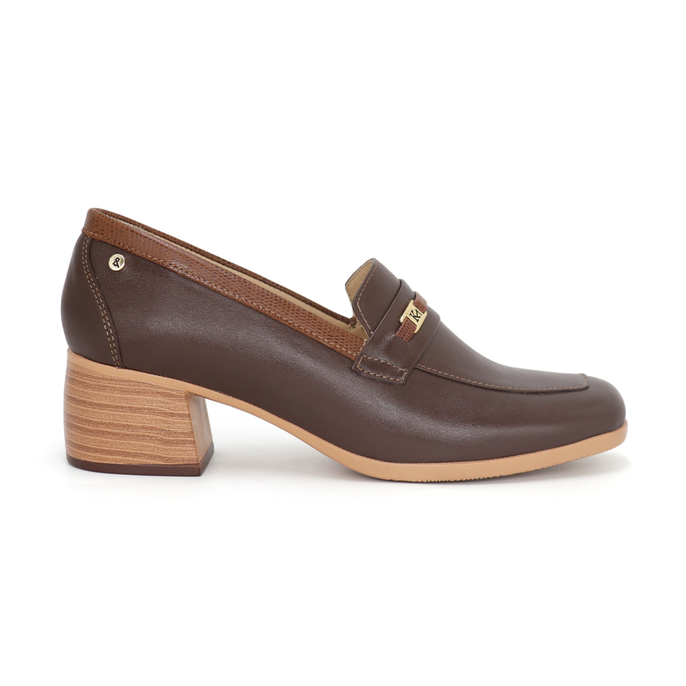 MOCASINES DE CUERO MUJER PARYSS KA25.RENATA MARRÓN - 2