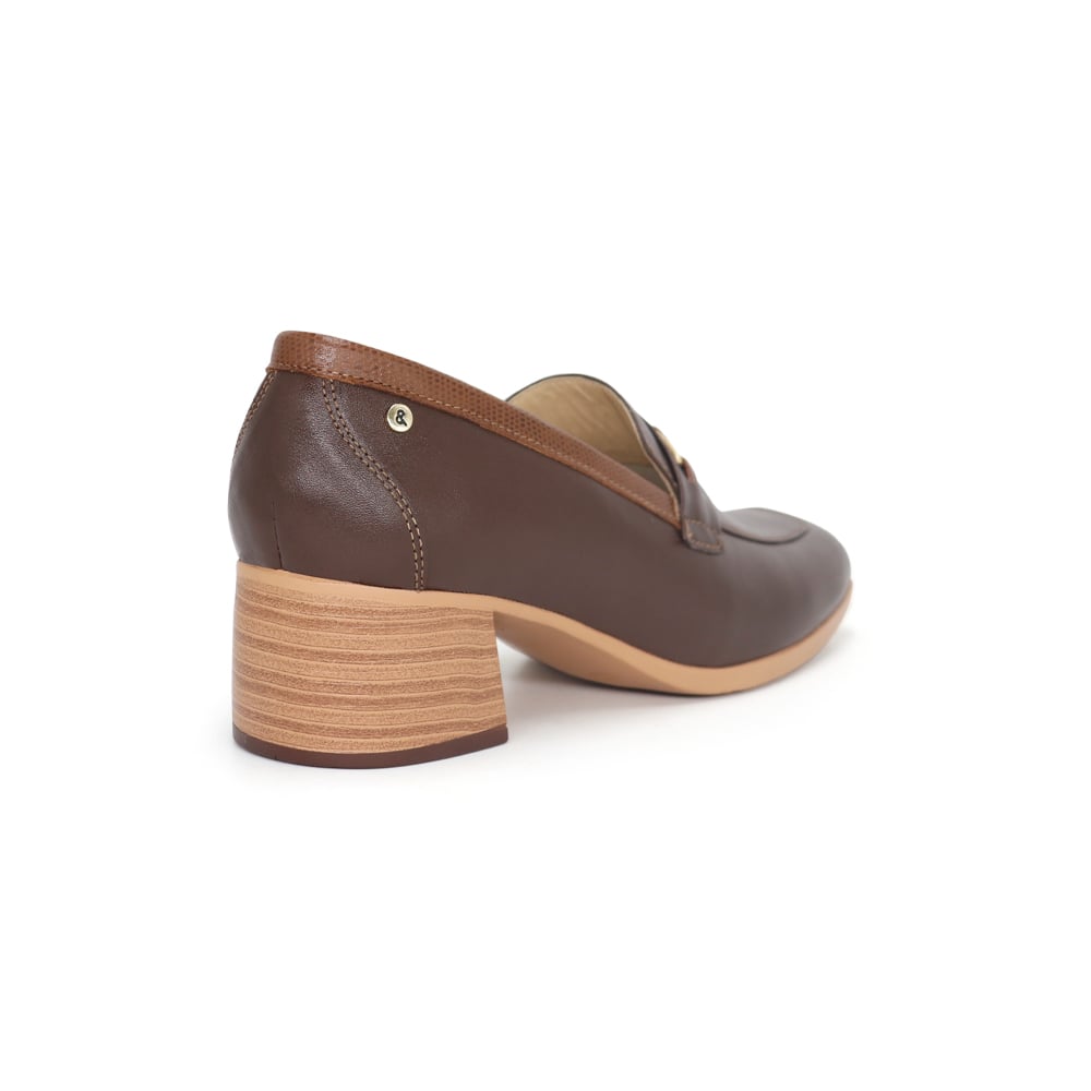 MOCASINES DE CUERO MUJER PARYSS KA25.RENATA MARRÓN - 3