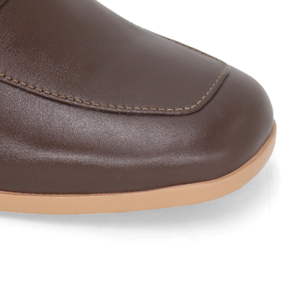 MOCASINES DE CUERO MUJER PARYSS KA25.RENATA MARRÓN - 5