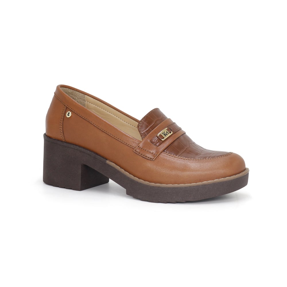 MOCASINES DE CUERO MUJER PARYSS KA25Q1-KM045 TOFFE - 1