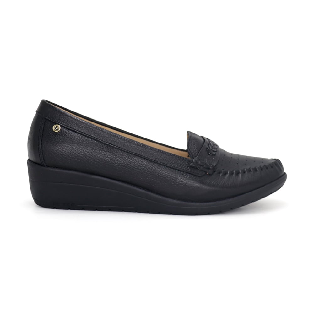 MOCASINES DE CUERO MUJER PARYSS KA25Q1-KM038 NEGRO - 2