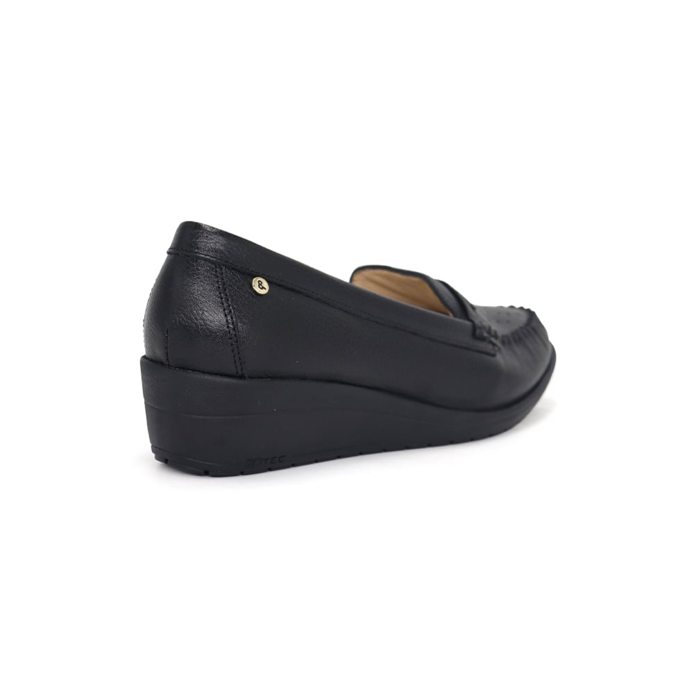 MOCASINES DE CUERO MUJER PARYSS KA25Q1-KM038 NEGRO - 3