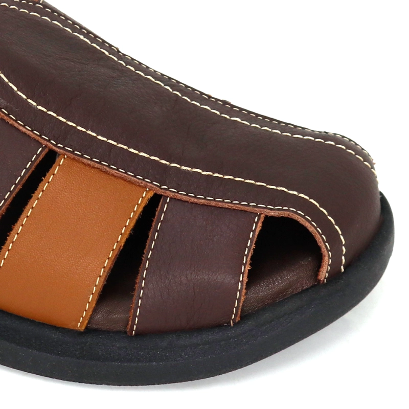 SANDALIAS CASUALES DE CUERO HOMBRE KN25Q3-832. - 4