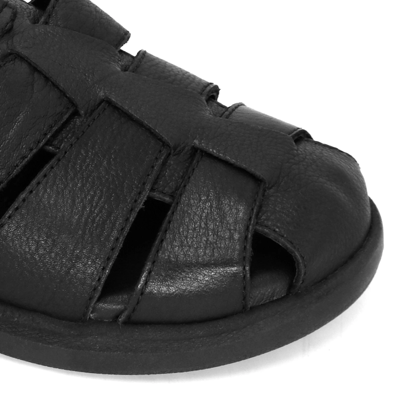 SANDALIAS CASUALES DE CUERO HOMBRE KN25Q3-825. - 4