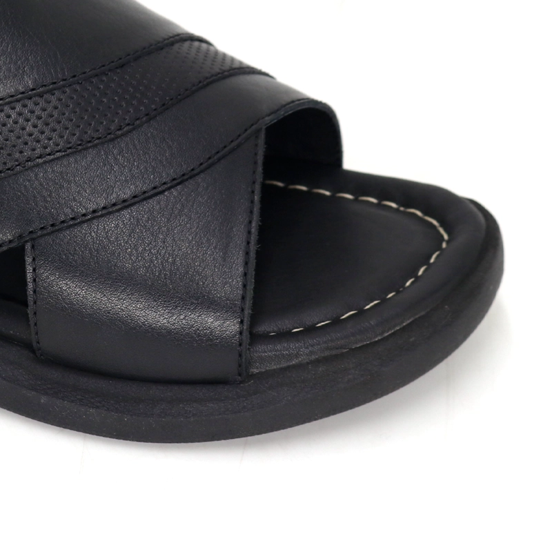 SANDALIAS CASUALES DE CUERO HOMBRE KN25Q3-838. - 4