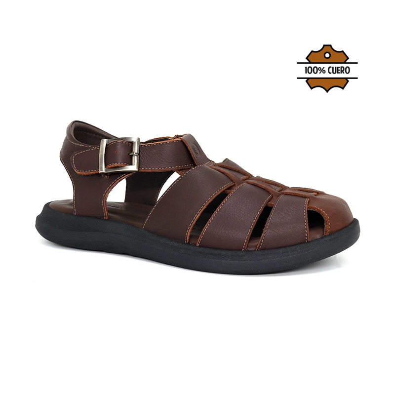 SANDALIAS CASUALES DE CUERO HOMBRE KN25Q3-828. - 1