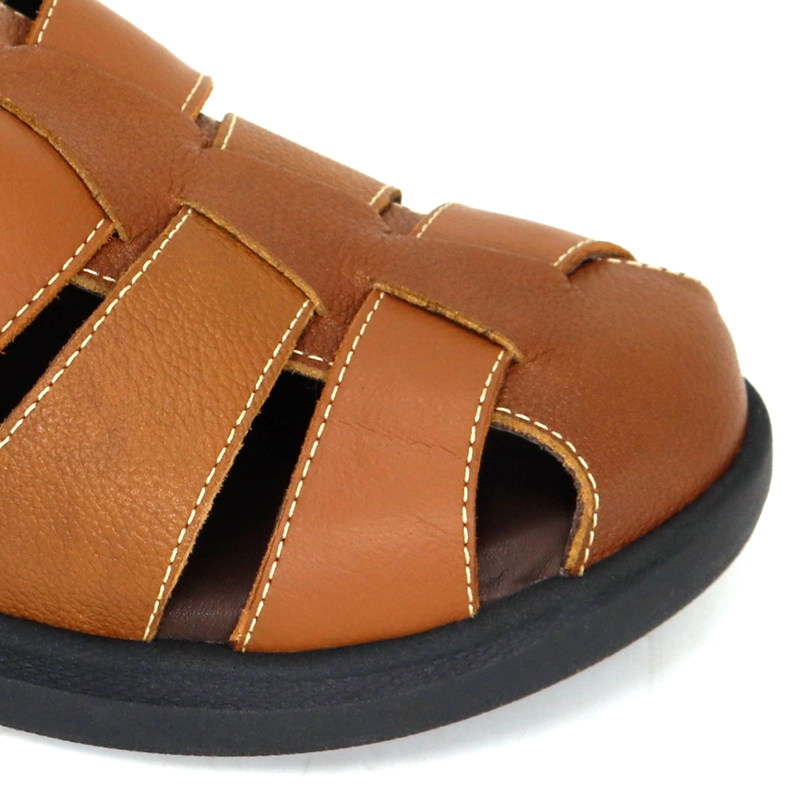 SANDALIAS CASUALES DE CUERO HOMBRE KN25Q3-825. - 4