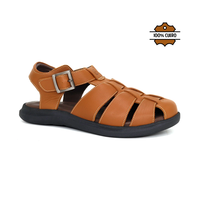 SANDALIAS CASUALES DE CUERO HOMBRE KN25Q3-828. - 1