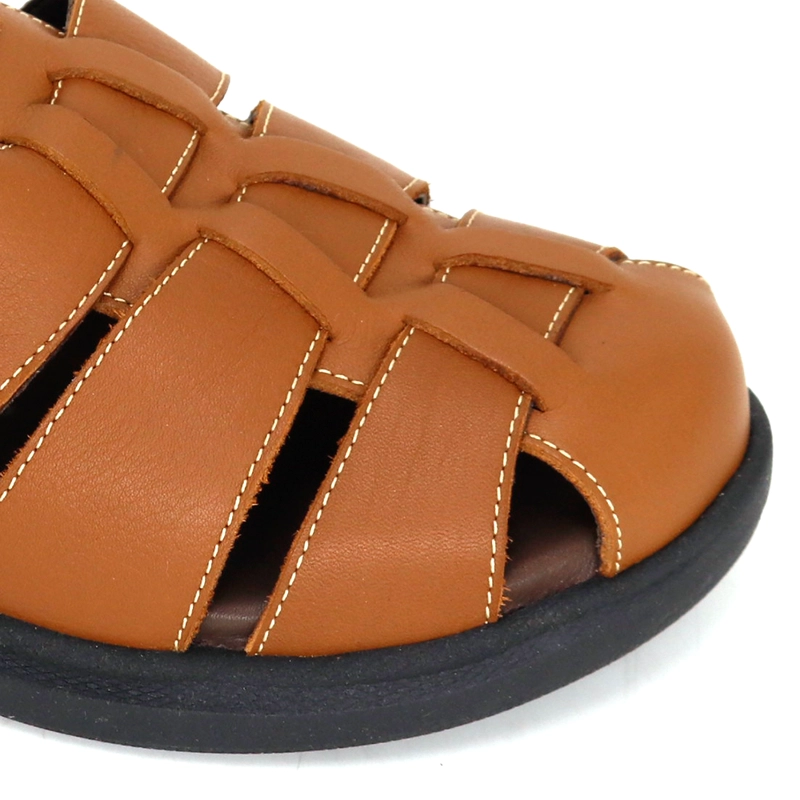 SANDALIAS CASUALES DE CUERO HOMBRE KN25Q3-828. - 4