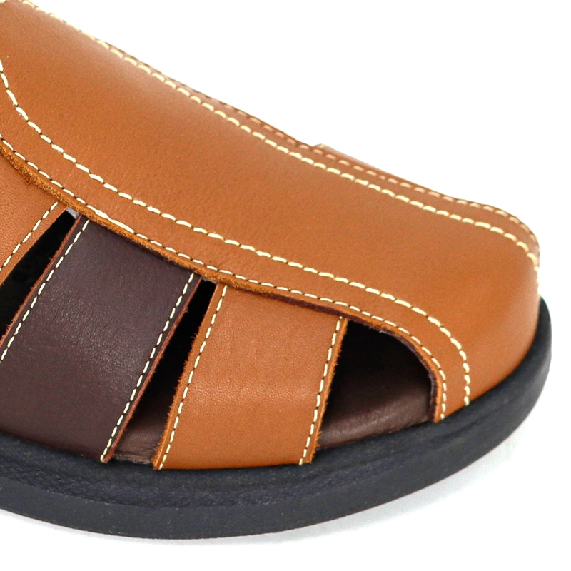 SANDALIAS CASUALES DE CUERO HOMBRE KN25Q3-832. - 4