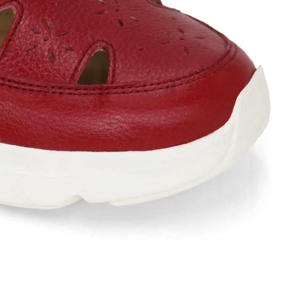 SANDALIAS CASUALES DE CUERO MUJER KA24Q4-F002. - 4