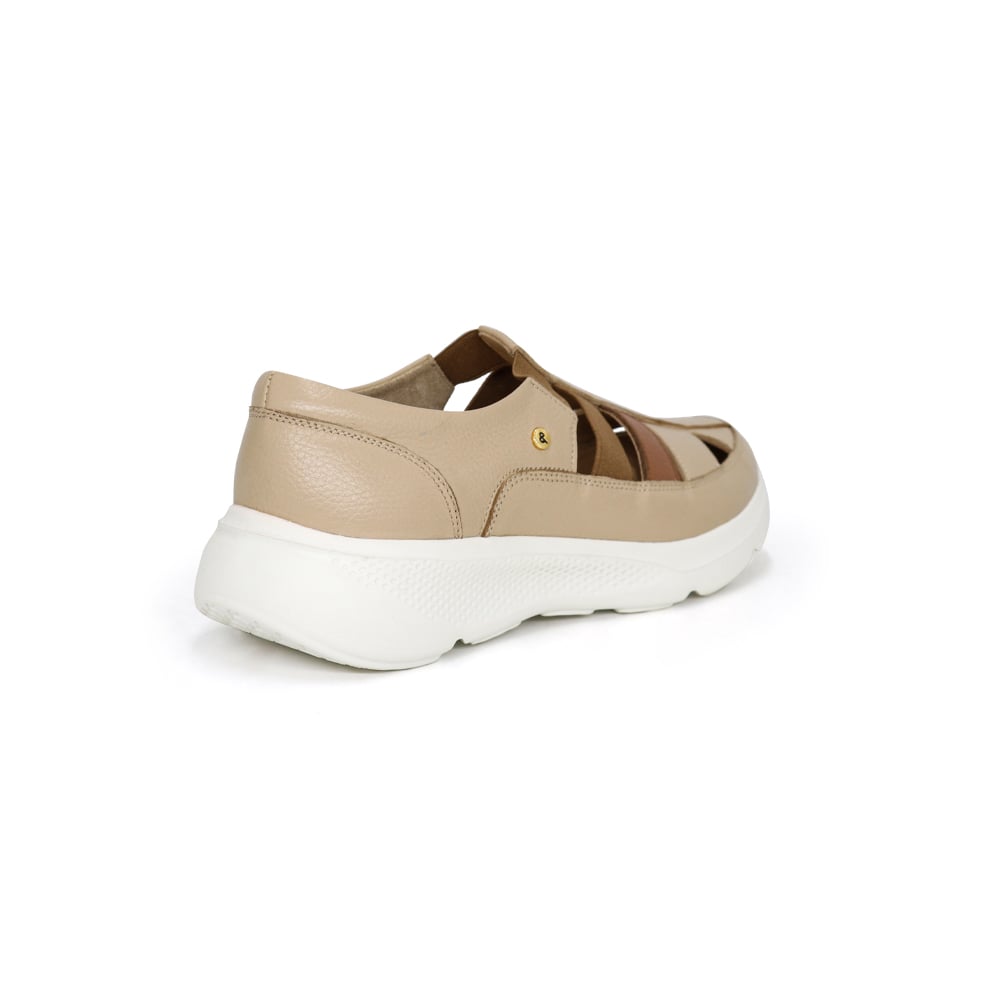 SANDALIAS CASUALES DE CUERO MUJER KA25Q4-CORAL - 2