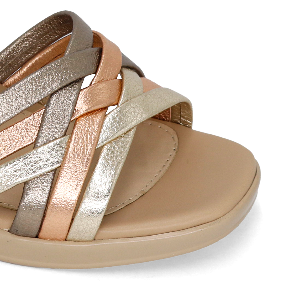 SANDALIAS CASUALES DE CUERO MUJER KA25Q4-BO118. - 4